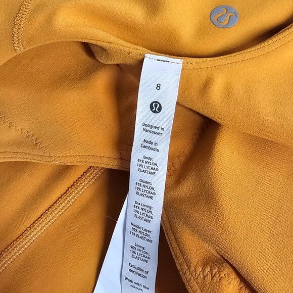 Lululemon Womens Align Onesie, Orange, 8", Nulu, Romper, V-Neck, Size 8 - Picture 4 of 8